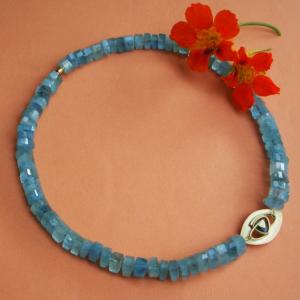 Aquamarin, Gelbgold 750/000