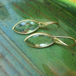 gr&uuml;ner Amethyst, 
Gold 750/000