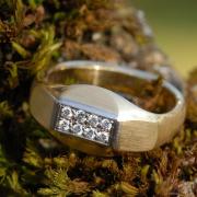 Brillanten 0,12ct tw-si, Weißgold, Gelbgold 750/000